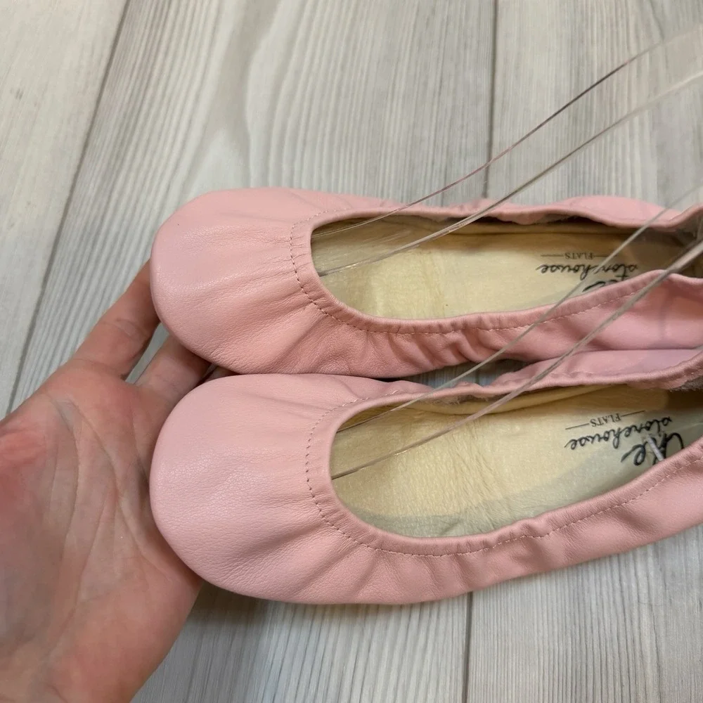 NEW The Storehouse Flats Womens 6 Foldable Leather Ballet Shoes Ballet Pink